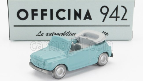 Officina-942 Fiat 600 Maggiolina Carrozzeria Francis Lombardi Cabriolet Open 1958 1:76 Světle Modrá