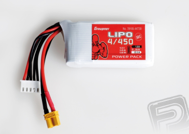 Power Pack LiPo 4/450 14,8 V 50C XT-30TA4