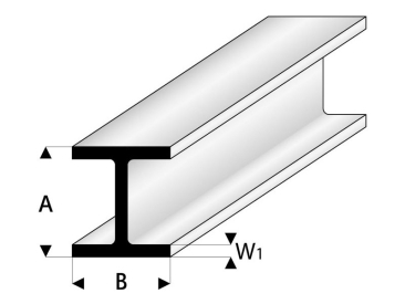 Raboesch profil ASA H 2.5x2.5x1000mm