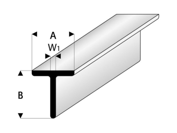 Raboesch profil ASA T 2.5x2.5x330mm (5)