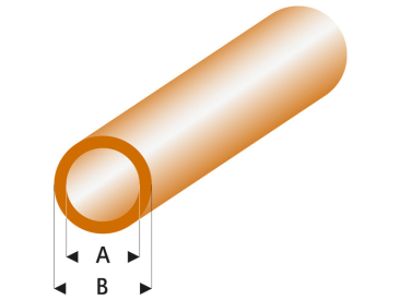 Raboesch profil ASA trubka transparentní hnědá 2x3x330mm (5)