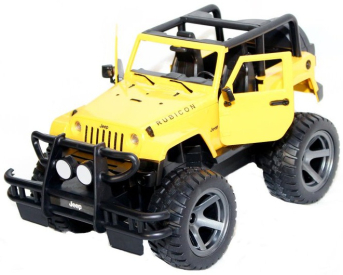 RC auto Jeep Wrangler, žlutá