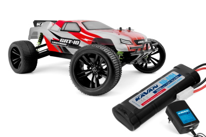 RC auto KAVAN GRT-10 Lightning 2,4 GHz 4WD Truggy 1:10, červená