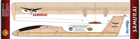 SAMURAI stavebnice RC modelu, rozpětí 1035-1265mm, Hiesb.