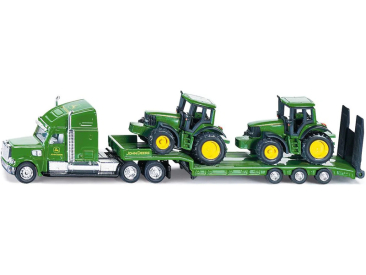 SIKU Farmer - Tahač s podvalníkem a traktory John Deere 1:87