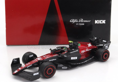 Spark-model Alfa romeo F1  C43 Team Stake N 24 Season 2023 Guanyu Zhou 1:64 Černá Červená