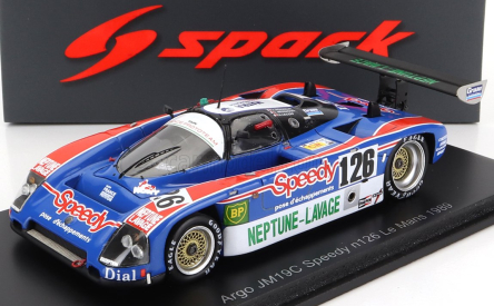 Spark-model Argo Jm19c 3.3l V8 Team France Prototeam N 126 24h Le Mans 1989 J.messaoudi - P.f.rousselot - T.lecerf 1:43 Modrá Bílá Oranžová