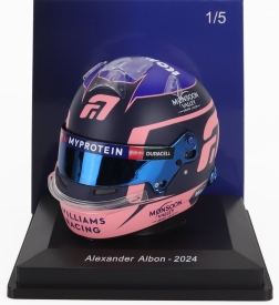 Spark-model Bell helmet Casco Helmet F1 Alexander Albon Team Williams Racing N 23 Season 2024 1:5 Modrá Růžová