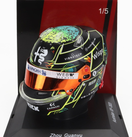 Spark-model Bell helmet F1  Casco Helmet 2023 Alfa Romeo C43 Team Stake N 24 Australian Gp 2023 Guanyu Zhou 1:5 Černá Žlutá