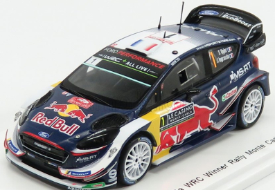 Spark-model Ford england Fiesta Wrc Team M-sport Ford Wrt N 1 Winner Rally Montecarlo 2018 S.ogier - J.ingrassia 1:43 Modrá Červená Žlutá