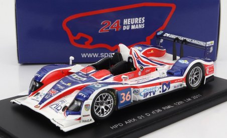 Spark-model HPD Arx 01 D Rml N 36 24h Le Mans 2011 Newton - Erdos - Collins 1:43 Bílá Modrá Červená