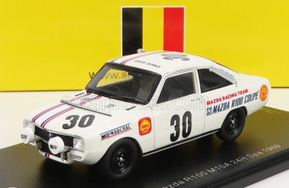 Spark-model Mazda R100 M10a N 30 24h Spa 1969 Helde - H.de Fierlant 1:43 Bílá Červená