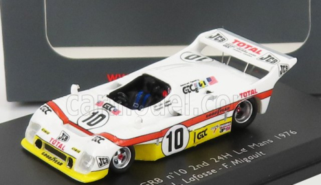 Spark-model Mirage Gr8 3.0l V8 Team Gran Touring Cars Inc. N 10 2nd 24h Le Mans 1976 J.l.lafosse - F.migault 1:87 Bílá Žlutá Červená