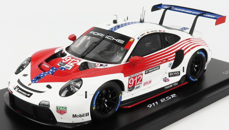 Spark-model Porsche 911 991-2 Rsr Porsche Gt Team N 912 2nd Gtlm Class 12h Sebring Imsa 2020 E.bamber - L.vanthoor - N.jani 1:18 Bílá Červená