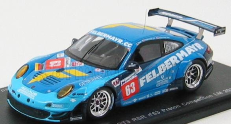 Spark-model Porsche 911 997 Gt3rsr Proton Competition N 63 24h Le Mans 2011 Felbermayr Jr - Felbermayr Senior - Reid 1:43 2 Tóny Modré