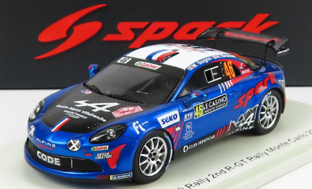 Spark-model Renault Alpine A110 Rally N 46 Rally Montecarlo 2022 E.goigou - K.bronner 1:43 Modrá Černá Bílá