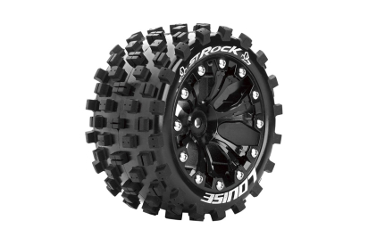 ST-ROCK SOFT 1/10 1/2 offset 12mm hex Black Rims