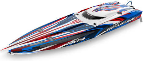 RC loď Traxxas Spartan SR, červená