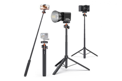 Tripod & Extension Rod with Built-in Invisible Smartphone Holder