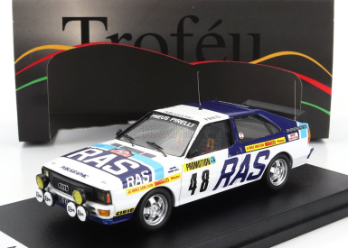 Trofeu Audi Quattro (night Version) N 48 Rally Montecarlo 1983 Pierre Bos - Nico Demuth 1:43 Bílá 2 Tóny Modrá