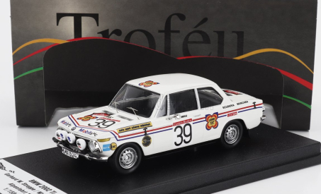 Trofeu BMW 2002 Ti (night Version) N 39 Rally Alpenfahrt 1973 Gerhard Stroppe - Walter Smolej 1:43 Bílá