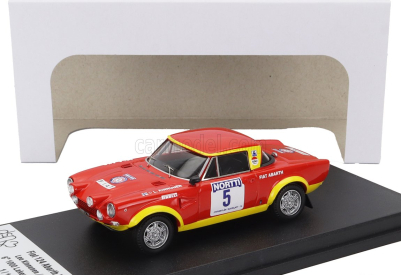 Trofeu Fiat 124 Abarth (night Version) N 5 6th Rally 1000 Lakes 1974 Leo Kinnunen - Also Aho 1:43 Červená Žlutá