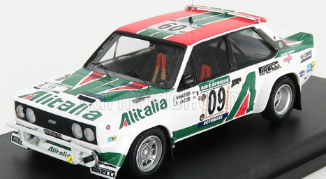 Trofeu Fiat 131 Abarth Alitalia N 09 Rally Bandama 1978 J.vinatier - J.f.jacob 1:43 Bílá Červená Zelená