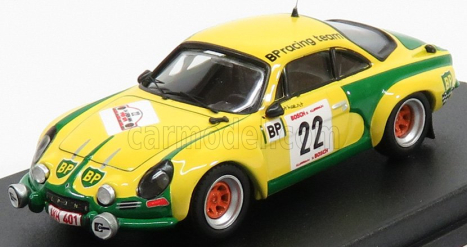 Trofeu Renault A110 Alpine N 22 Rally Ypres 1976 F.roothaert - E.nijs 1:43 Žlutá Zelená