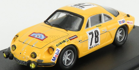 Trofeu Renault A110 Alpine N 78 Rally Criterium Des Cevennes 1969 B.wollek - M.grandrive 1:43 Žlutá