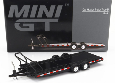 Truescale Accessories Carrello Trasporto Auto 2-assi - Car Transporter Trailer - Car Not Included 1:64 Black