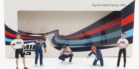 Truescale Figures Set 5x Mechanics Team Martini Racing 1:64 Bílá Modrá