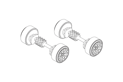 Turbo Racing set zadních kol drift 2ks