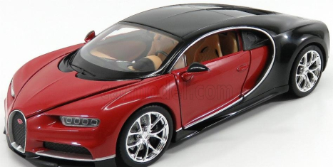 Welly Bugatti Chiron Le Patron 2016 1:24 Italská Červená - Černá Nokturno