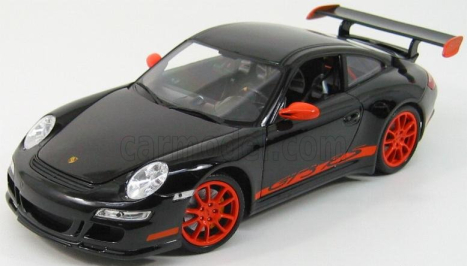 Welly Porsche 911 997 Gt3rs 2010 1:18 Černá Oranžová