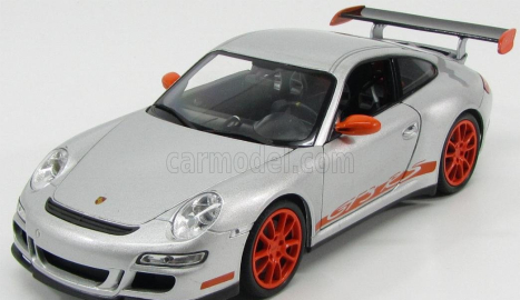 Welly Porsche 911 997 Gt3rs 2010 1:18 Stříbrná Oranžová