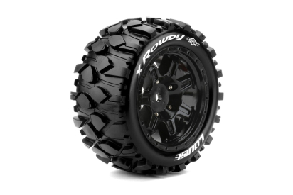 X-ROWDY SPORT 1/5 24mm hex Black Rims, 2 ks