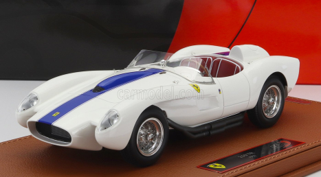 Bbr-models Ferrari 250tr Testarossa Spider 1957 - Con Vetrina - With Showcase 1:18 Bílá Modrá