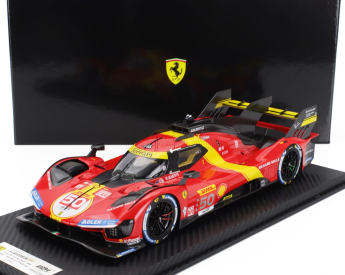 Bbr-models Ferrari 499p 3.0l Turbo V6 Team Ferrari Af Corse N 50 3rd 1000 Miles Sebring 2023 Antonio Fuoco - Miguel Molina - Nicklas Nielsen 1:18 Červená Žlutá Černá