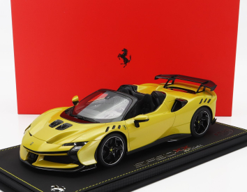 Bbr-models Ferrari Sf90 Xx Stradale Spider 2024 - Con Vetrina - With Showcase 1:18 Giallo Montecarlo - Žlutá S Černou