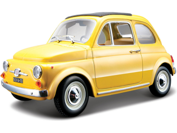 Bburago Fiat 500F 1965 1:24 žlutá