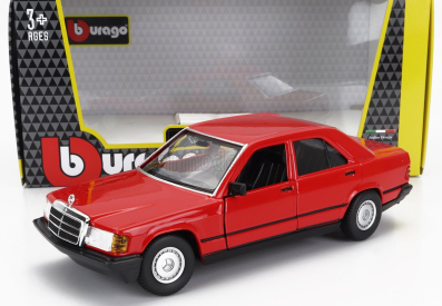 Bburago Mercedes benz 190e 1984 1:24 Red