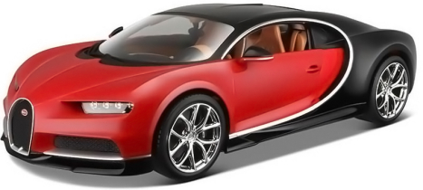 Bburago Plus Bugatti Chiron 1:18 červená