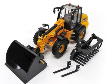 Britains JCB Tm420 Ruspa Gommata Tractor - Scraper 1:32 Žlutá Černá