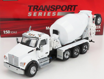 Dm-models Kenworth T880s Betoniera Tanker Cement Mixer Truck 4-assi 1990 1:50 Bílá