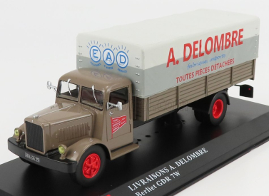 Edicola Berliet Gdr 7w Truck Telonato Livraisons A.delombre 1954 1:43 Hnědá Šedá