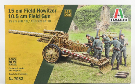 Italeri Trailer 15 Cm. Field Howitzer Gun Military 1:72 /