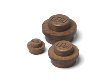 LEGO Wood dřevěný věšák na zeď (3) dub tmavý