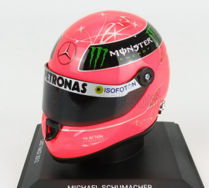 Mini helmet Schuberth helmet F1  Casco Helmet Mgpw03 Team Petronas Mercedes Amg N 7 25 November Gp Brazil 2012 Last Race Michael Schumacher 1:4 Red Fluo Black