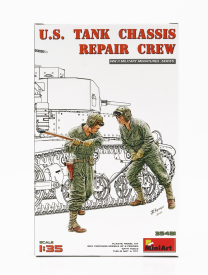 Miniart Figures Military Us Tank Chassis Repair Crew 1:35 /