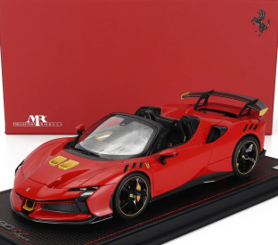 Mr-models Ferrari Sf90 Xx Stradale Spider 2024 - Con Vetrina - With Showcase 1:18 Rosso Scuderia - Červená Žlutá Černá